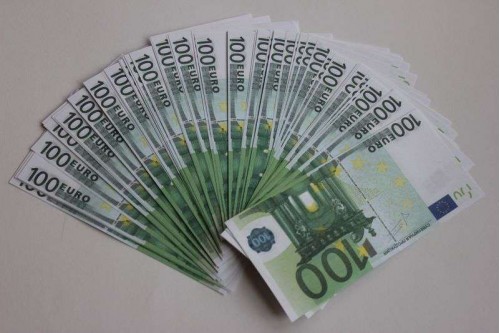 Деньги сувенирные 100 евро, 100 шт