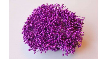 Тычинки фиолетовые 3мм, 320 нитей