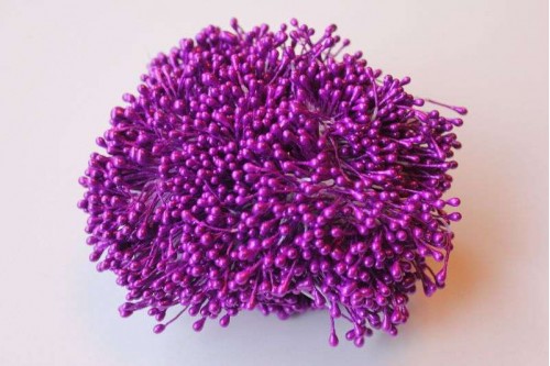 Тычинки фиолетовые 3мм, 320 нитей