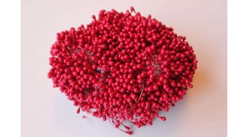 Тычинки красные 3мм, 320 нитей