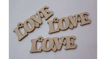 Заготовка из фанеры Love 15см, шт