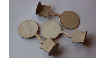 Заготовка из фанеры топиарий Круг с подставкой 15см, шт