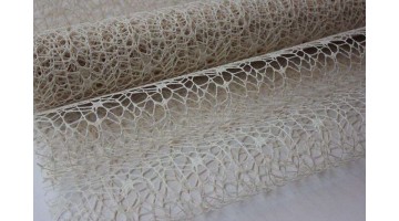 Сетка ажурная кремовая 50см*4,5м, рулон