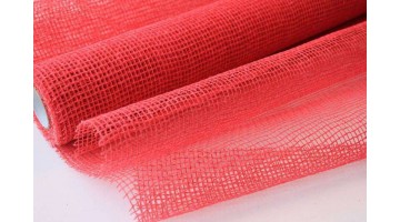 Сетка натуральная мелкая ячейка красная 53см, метр