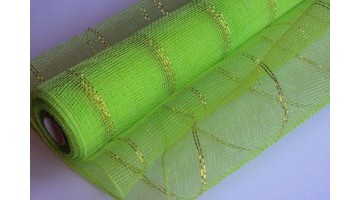 Сетка с зол полосой 53см х 6,5м салатовая, рулон
