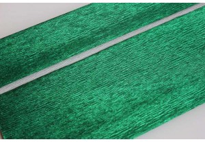 Гофрированная бумага металл 804 зелёная, рулон