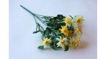 Искусственные цветы Букет полевых цветов Ромашки жёлтые 33см, шт