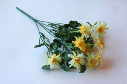 Искусственные цветы Букет полевых цветов Ромашки жёлтые 33см, шт