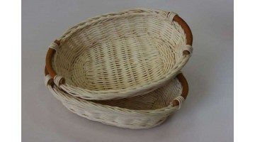 Поднос ротанг, белый D 16/23 H 5, шт