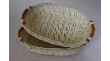Поднос ротанг, белый D 19/30 H 7, шт