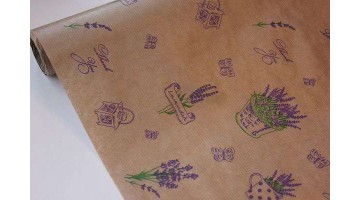 Крафт бумага Лаванда сиренево-салатовая 40гр/м2 70см, рулон