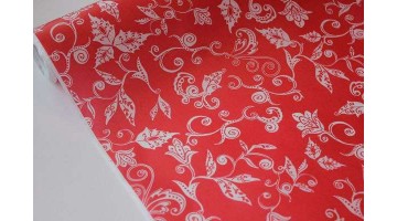 Крафт бумага Сказочная гжель красная 40гр/м2 70см, рулон