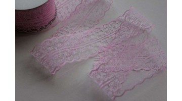 Кружево капрон светло-розовое, 45мм*13м 