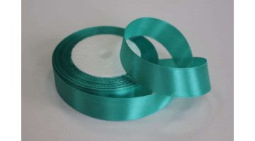 Атласная лента бирюзовая, 25мм*23м
