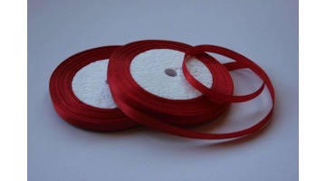 Атласная лента красная, 6мм*23м