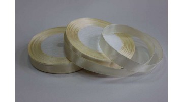 Атласная лента кремовая, 12мм*23м