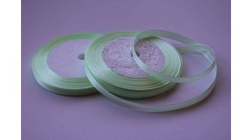 Атласная лента светло-салатовая, 6мм*23м