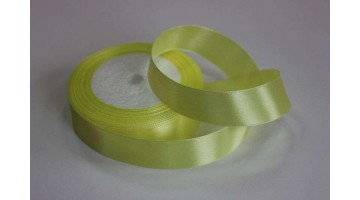 Атласная лента светло-жёлтая, 25мм*23м