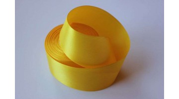 Атласная лента ярко-жёлтая, 50мм*23м