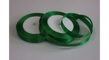 Атласная лента зелёная, 12мм*23м