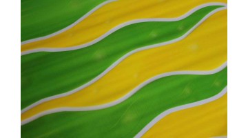 Плёнка с рисунком  Пламя NEW салатово-жёлтая 70см х 8м, рулон