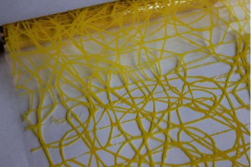 Плёнка с рисунком Сизаль жёлтая 70см х 8м, рулон