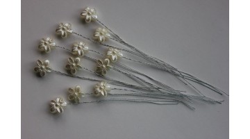 Цветок на проволоке перламутровый, шт