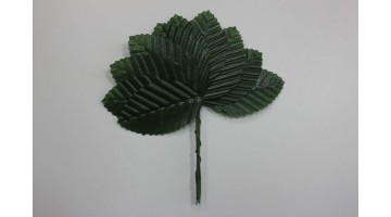 Листья тканевые на проволоке зелёные, 5*3 см, 10 шт