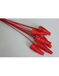 Ветка декоративная (curly cone) красная 65см, шт