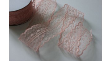 Кружево капрон персик, 45мм*18м 