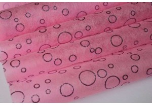 Фетр с рисунком пузыри розовый 50см, метр