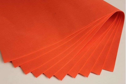 Фоамиран EVA оранжевый 1мм, 50*50см, лист