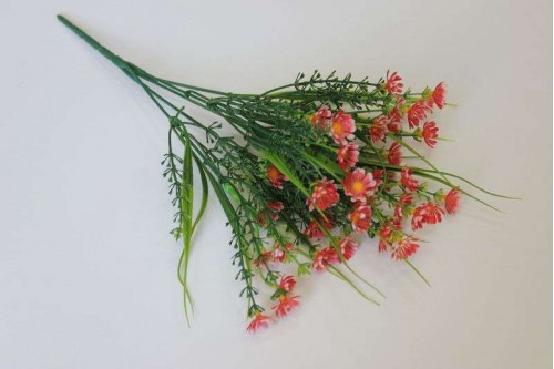 Искусственные цветы Букет полевых цветов Ромашки розовые 33см, шт