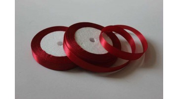Атласная лента алая, 12мм*23м