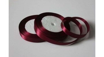 Атласная лента бордовая, 12мм*23м