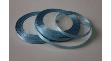 Атласная лента голубая, 6мм*23м