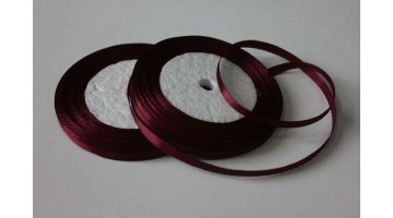 Атласная лента тёмно-бордовая, 6мм*23м