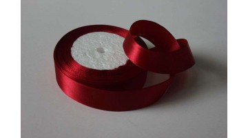 Атласная лента вишнёвая, 25мм*23м