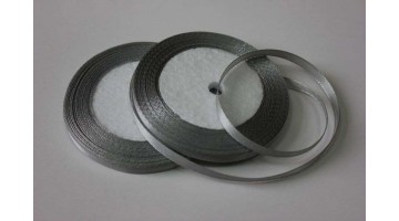 Атласная лента ярко-серая, 6мм*23м