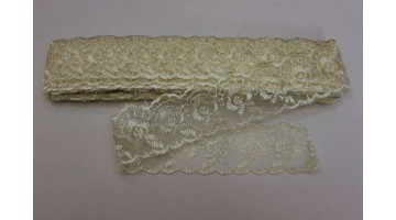 Кружево капрон молочное, 45мм*13м  
