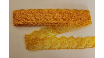 Кружево капрон оранжевое, 45мм*13м  