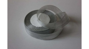 Парча серебро, 25мм*23м