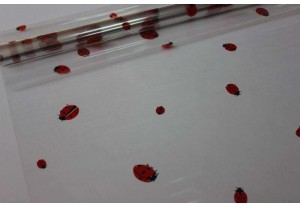 Плёнка с рисунком Божьи коровки 70см х 8м, рулон