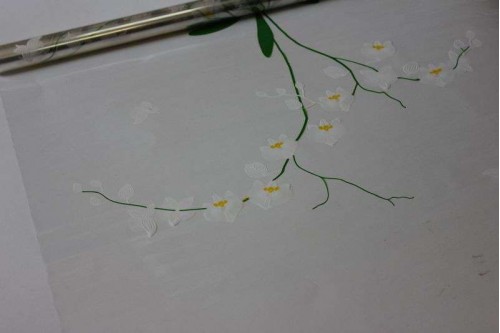 Плёнка с рисунком Орхидея белая 70см х 8м, рулон
