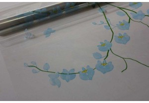 Плёнка с рисунком Орхидея голубая 70см х 8м, рулон