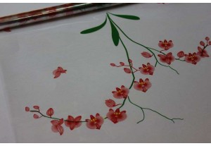 Плёнка с рисунком Орхидея красная 70см х 8м, рулон