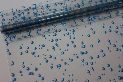 Плёнка с рисунком Пузыри голубая 70см х 8м, рулон