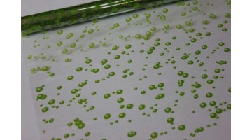 Плёнка с рисунком Пузыри салатовая 70см х 8м, рулон