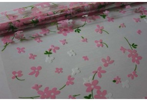 Плёнка с рисунком Сакура розово-белая 70см х 8м, рулон