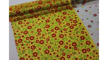 Плёнка с рисунком Цветочная мелодия 70см х 8м, рулон